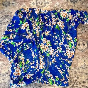 Floral Sheer Cover Oversized
